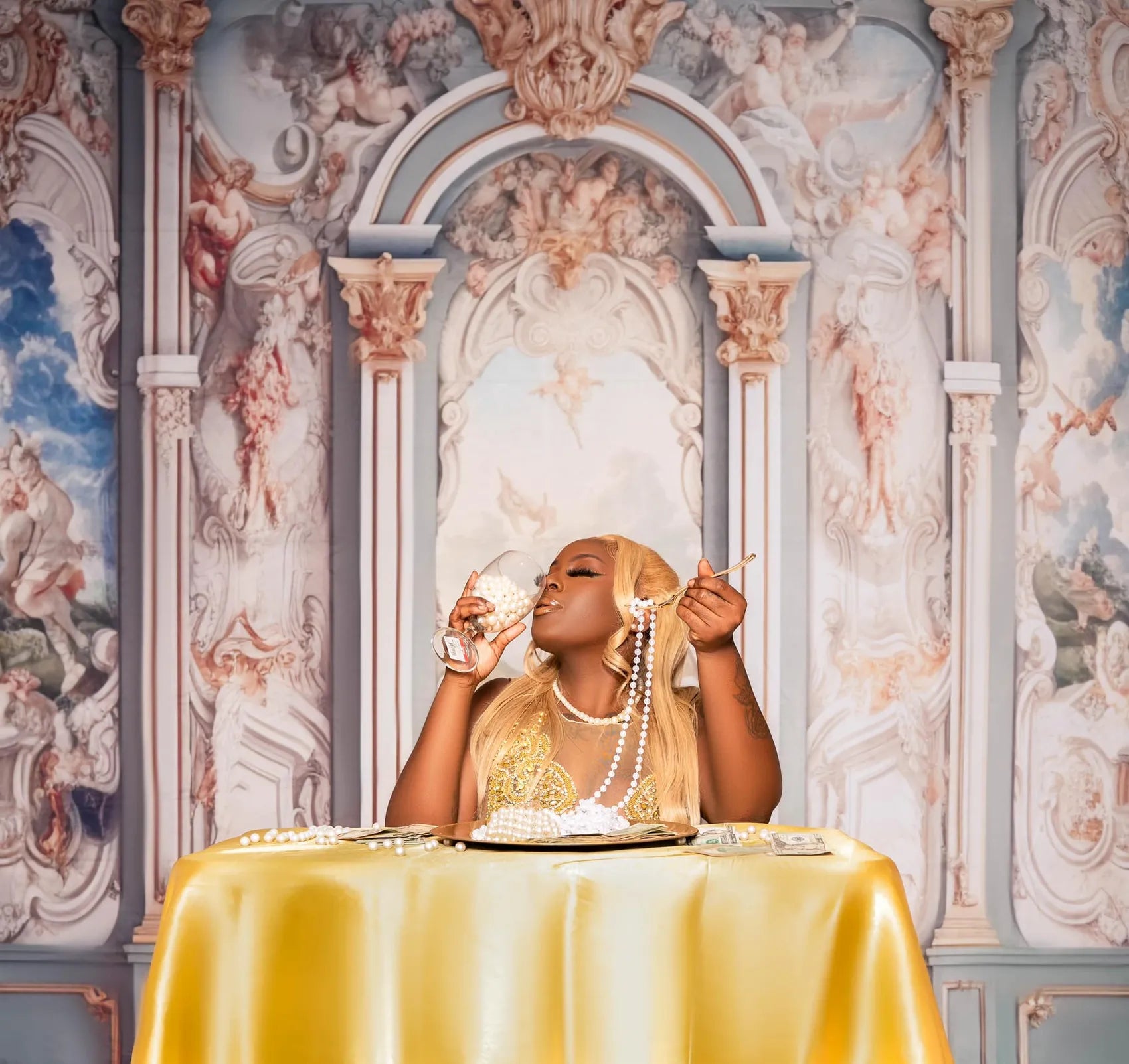 Kate Baroque Palace Retro Wall Backdrop Designed by Chain Photography