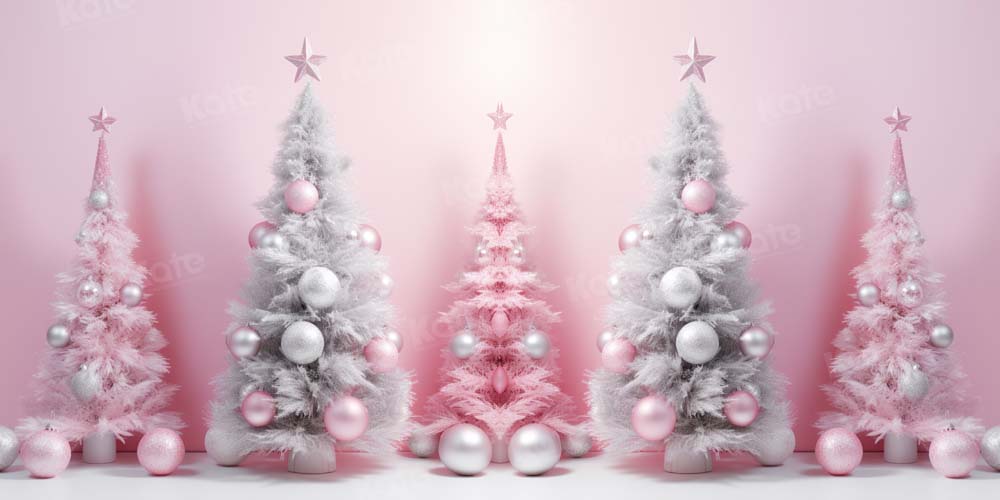 Roze Kerstboomachtergrond Ontworpen door Chain Photography