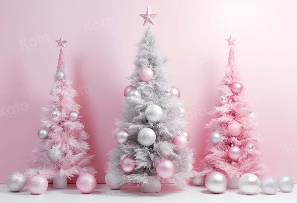 Roze Kerstboomachtergrond Ontworpen door Chain Photography
