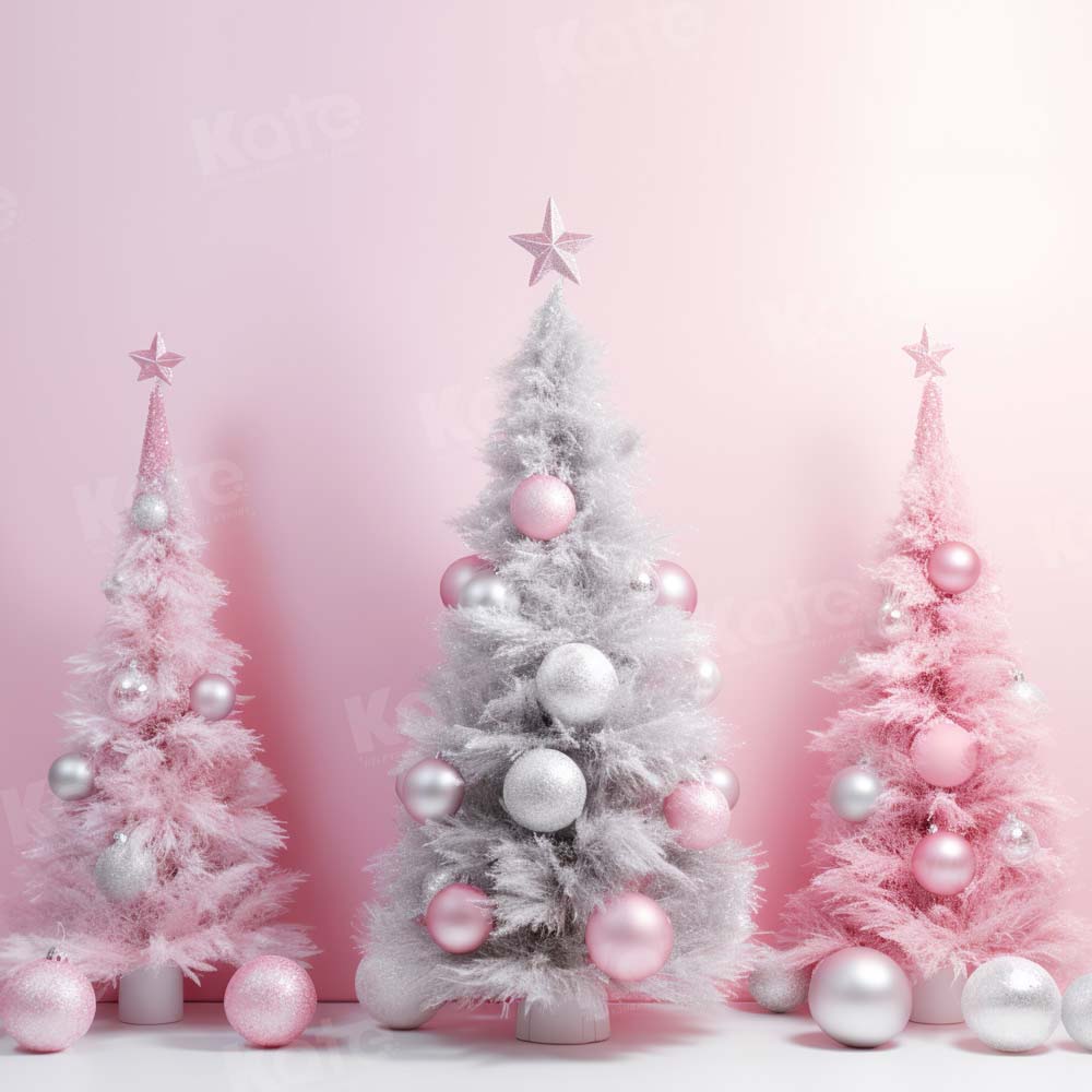 Roze Kerstboomachtergrond Ontworpen door Chain Photography