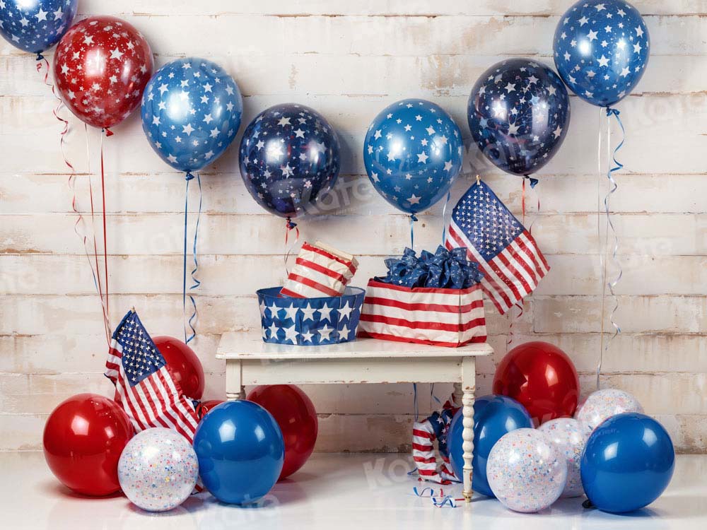 Kate Independence Day Balloon Cake Smash Backdrop Designed by Emetselch