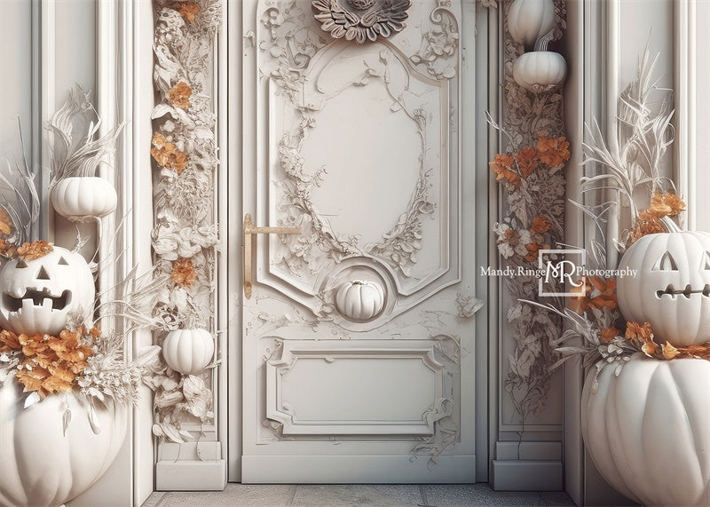 Kate Elegant Halloween Front Door Backdrop Designed by Mandy Ringe Photography