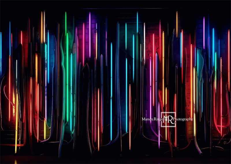 Neon Light Bar Wall Backdrop Ontworpen door Mandy Ringe Fotografie