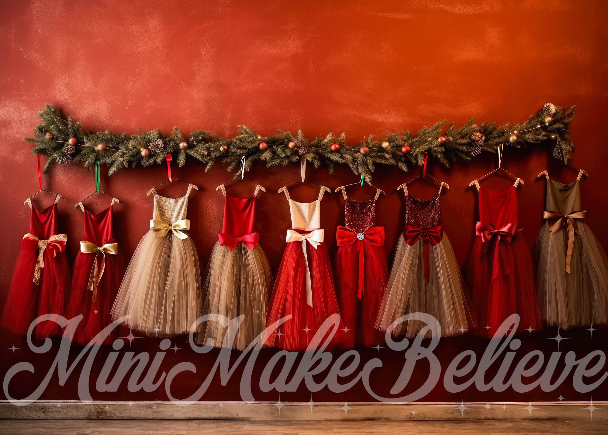 Kate Christmas Red Dresses Printed Backdrop Designed by Mini MakeBelieve, 7x5ft - Small Kids Sitting / Cake Smash / Microfiber (Printed) Kate Christmas Red Dresses Printed Backdrop Designed by Mini MakeBelieve, 7x5ft - Small Kids Sitting / Cake Smash / Microfiber (Printed)