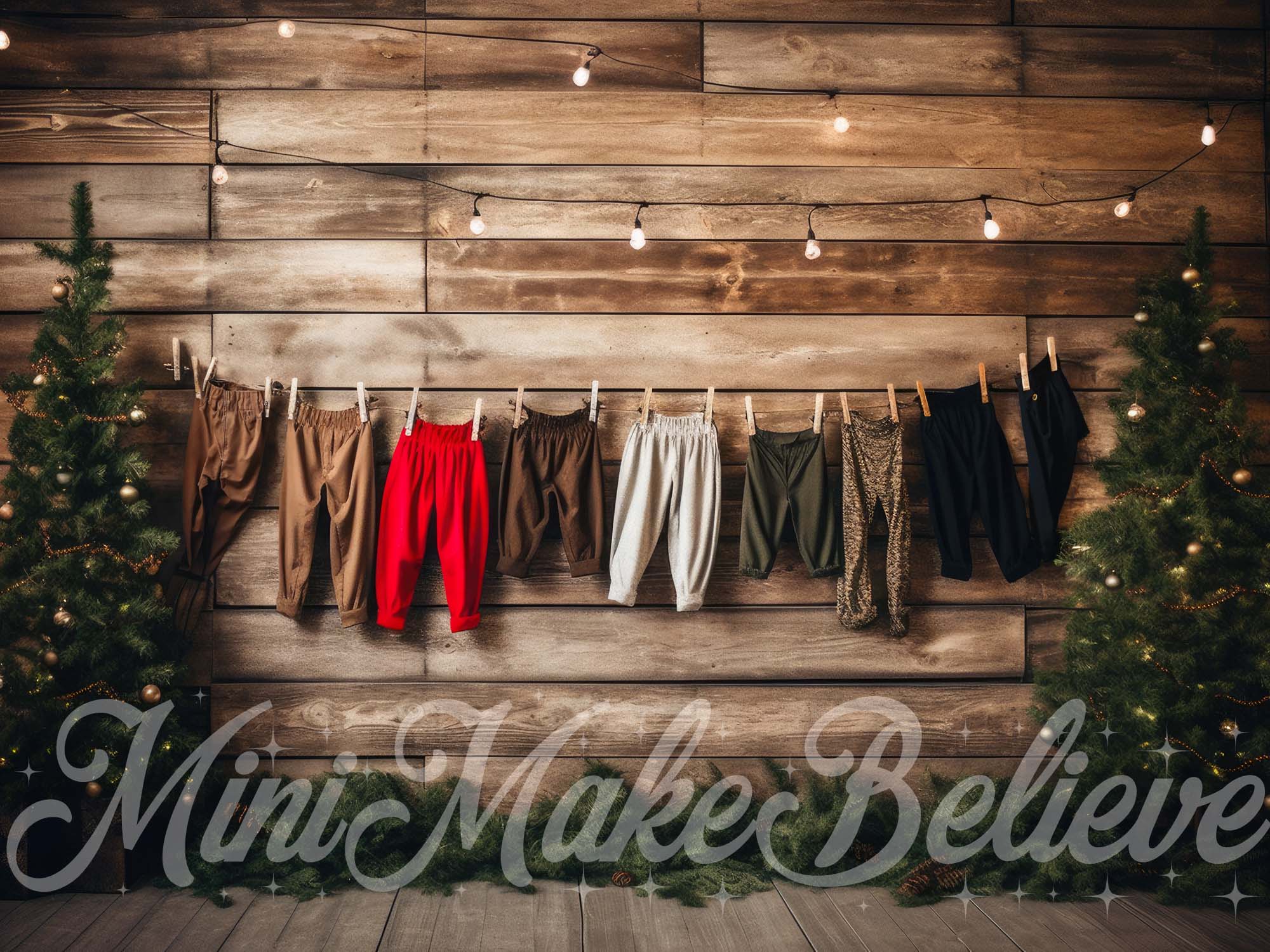 Kate Christmas Winter Boy Vintage Trousers Backdrop Designed by Mini MakeBelieve