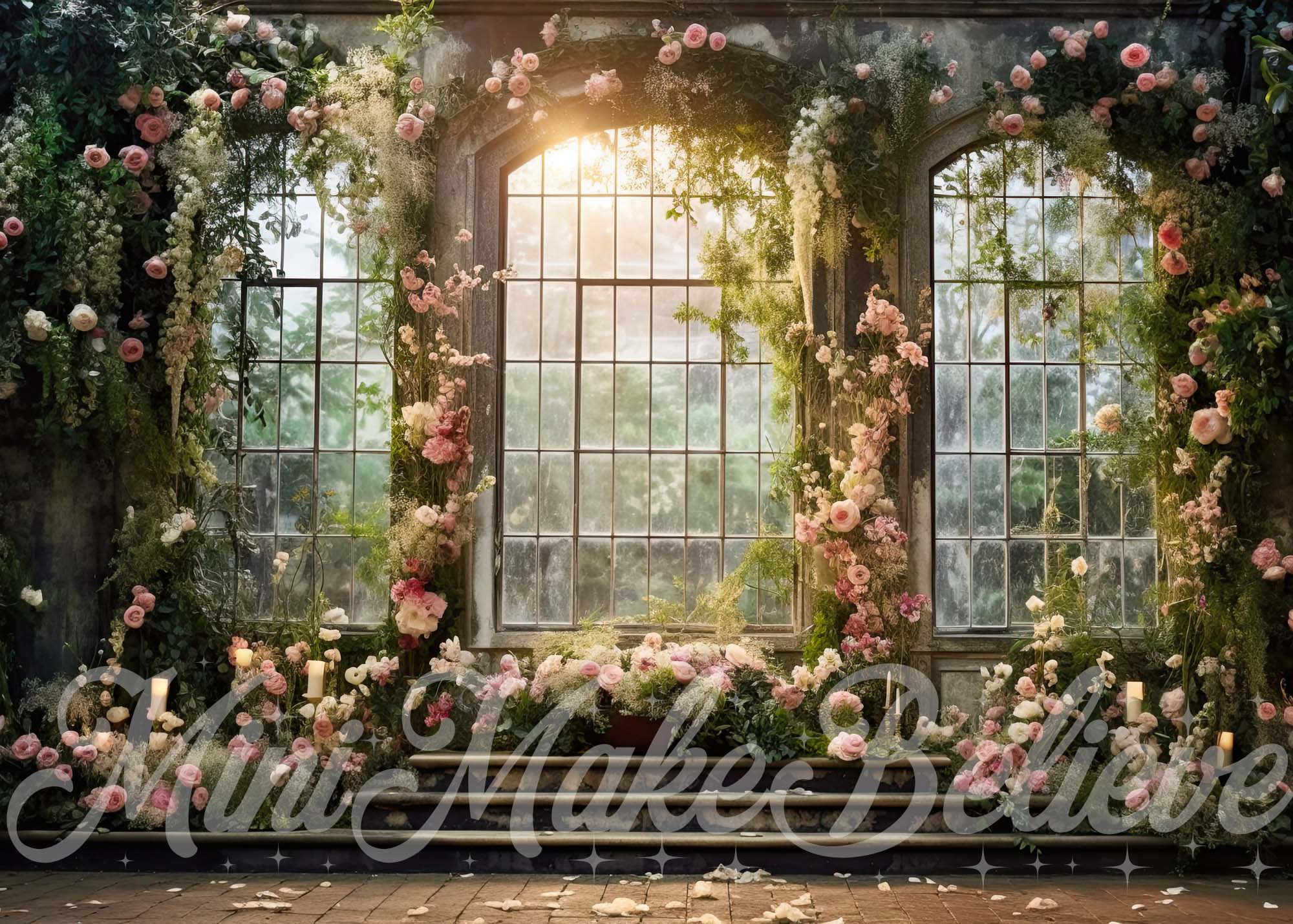 Kate Valentine Spring Wedding Romantic Roses in Arbitrarium Backdrop Designed by Mini MakeBelieve