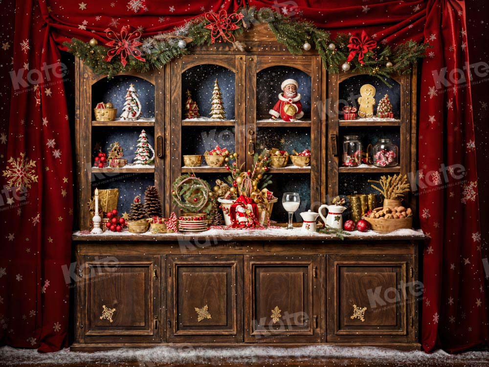 Fondo de cocina retro de jengibre navideño diseñado por Chain Photography