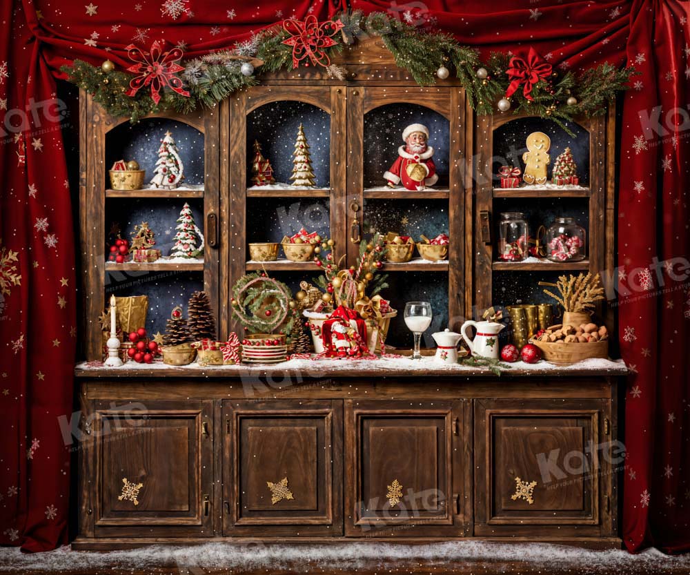 Fondo de cocina retro de jengibre navideño diseñado por Chain Photography