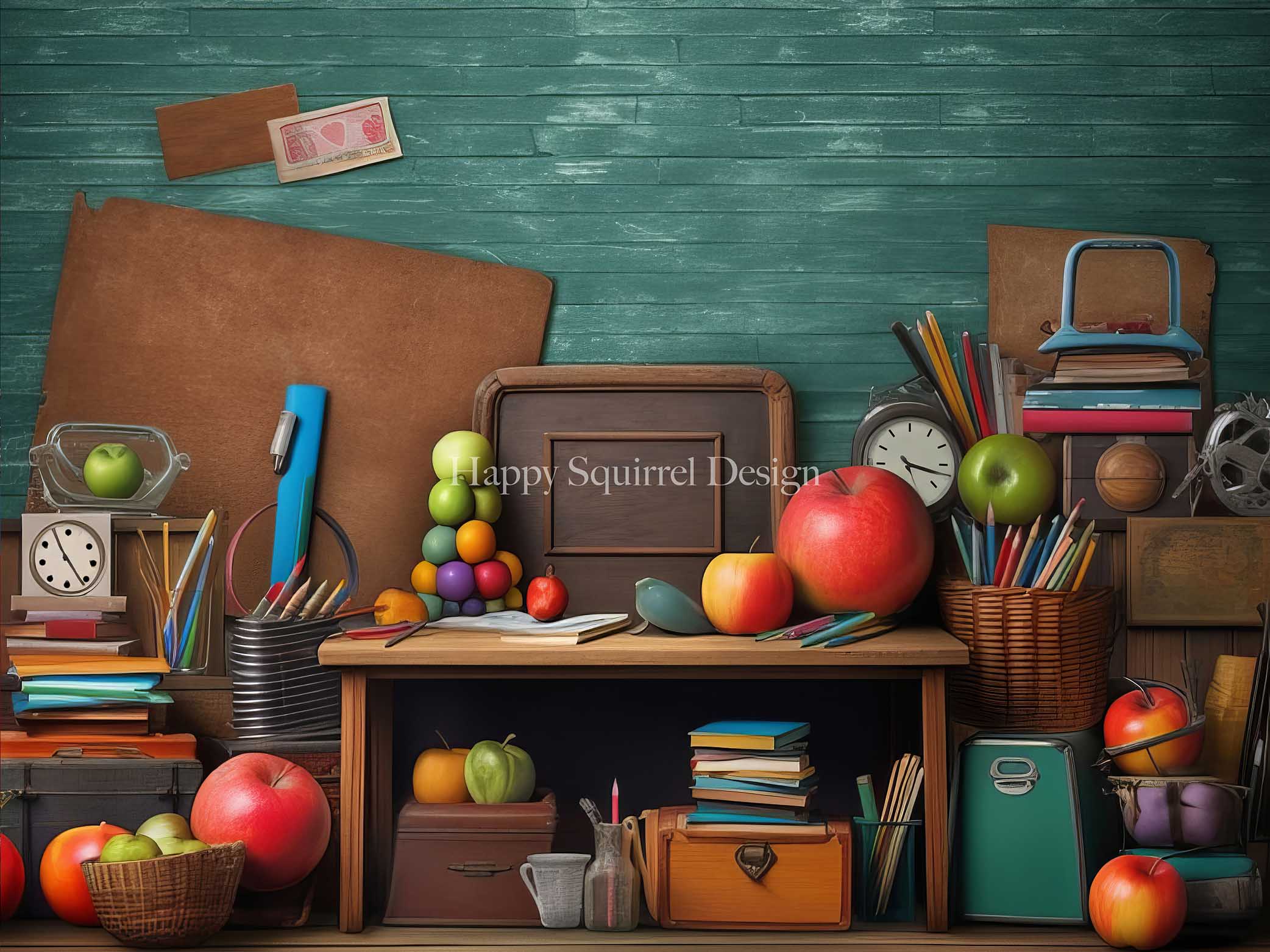 Kate Back to School Teachers Pet Classroom Backdrop Designed by Happy Squirrel Design
