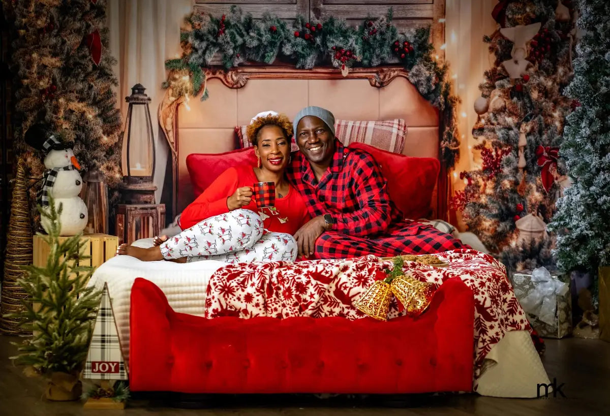 Kate Christmas Headboard Tree Boudoir Backdrop for Photography