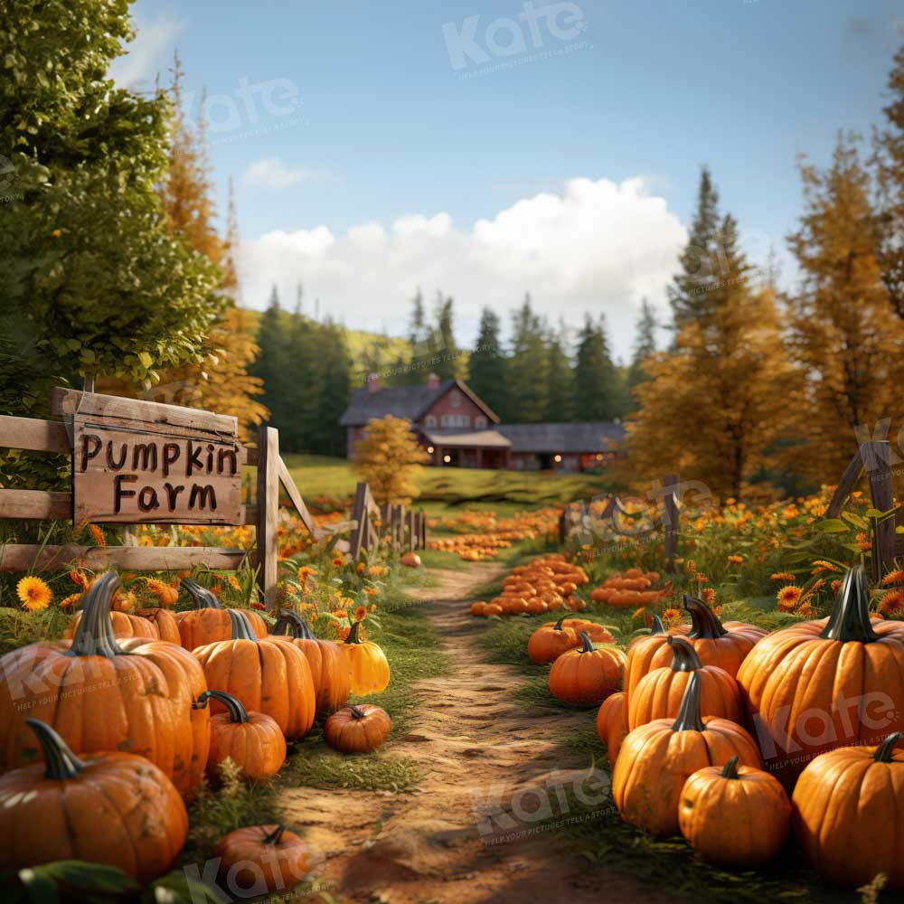 Kate Autumn Pumpkin Farm Backdrop Designed by Emetselch