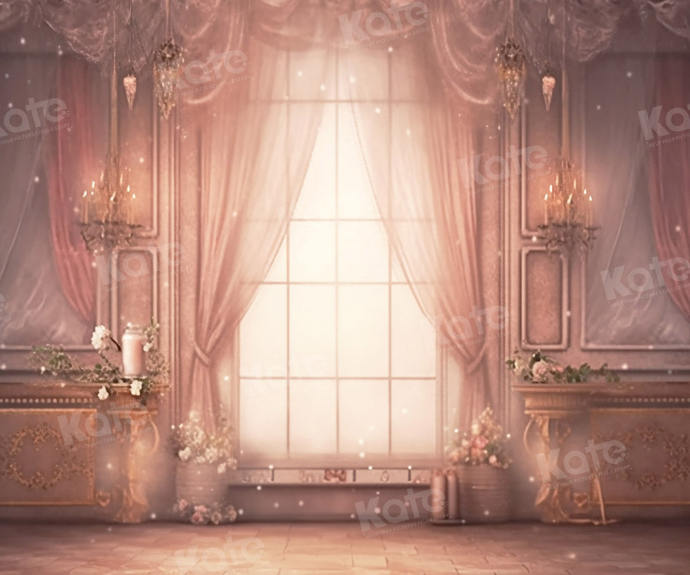 Fondo de escenario rosa de ballet diseñado por Chain Photography