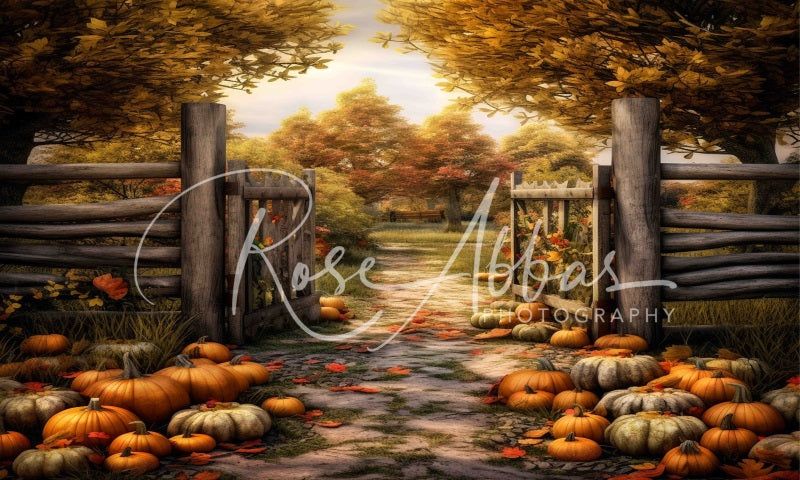 Kate Autumn Gate Pumpkin Patch Path Road Backdrop Designed By Rose Abbas