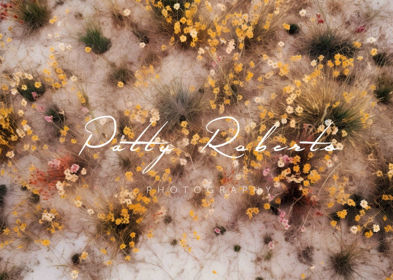 Fondo del piso de pradera de hierba seca diseñado por Patty Robert.