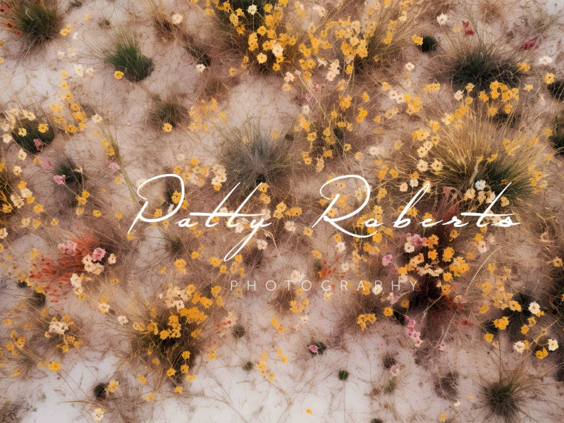 Fondo del piso de pradera de hierba seca diseñado por Patty Robert.