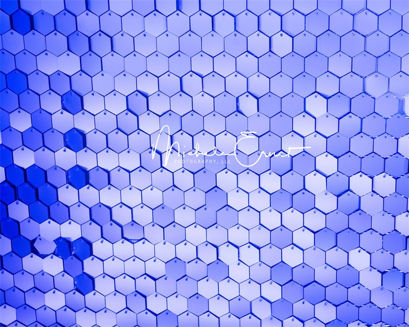 Kate Blue Hexagons Backdrop Designed By Michele Ernst Photography