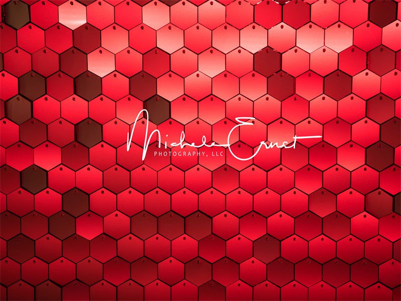 Rode Hexagons Achtergrond Ontworpen Door Michele Ernst Fotografie