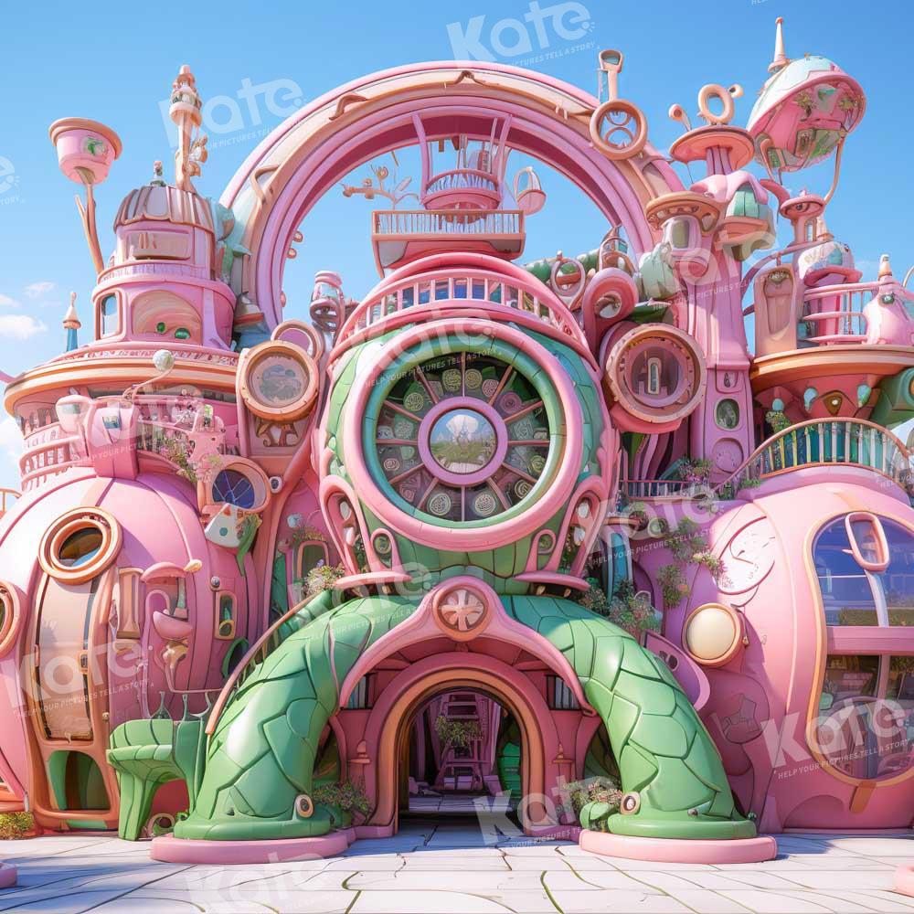 Kate Pink Fantasy Sweet Candy Castle Backdrop Designed by Emetselch