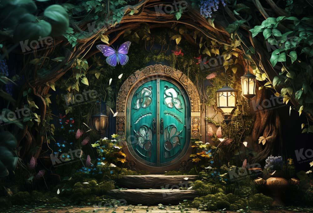Kate Summer Butterfly Door Printed Backdrop Designed by Chain Photography