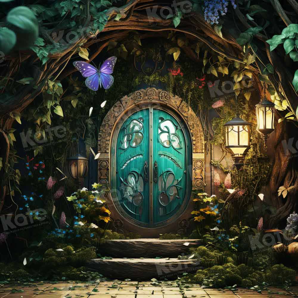 Kate Summer Butterfly Door Printed Backdrop Designed by Chain Photography