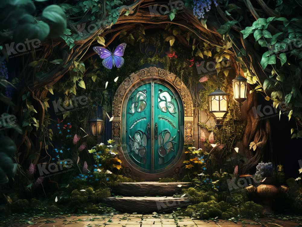 Kate Summer Butterfly Door Printed Backdrop Designed by Chain Photography
