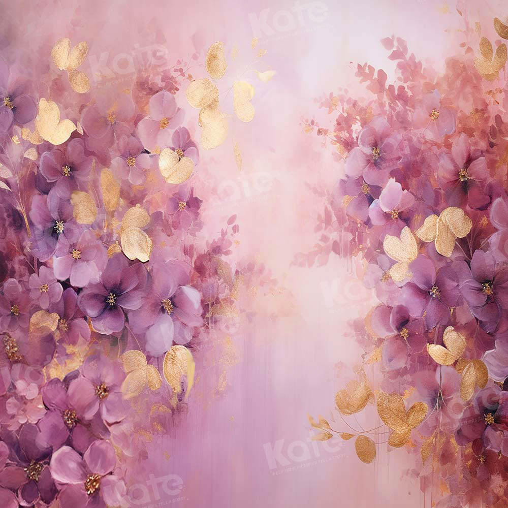 Kate Fine Art Purple Floral Backdrop Designed by GQ