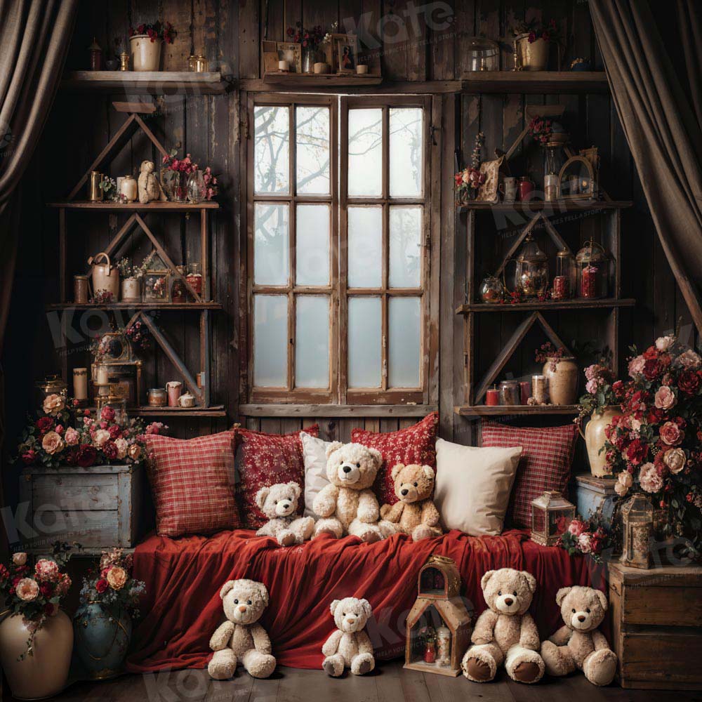 Orsetto di Peluche Stanza Vecchio Sfondo Progettato da Emetselch