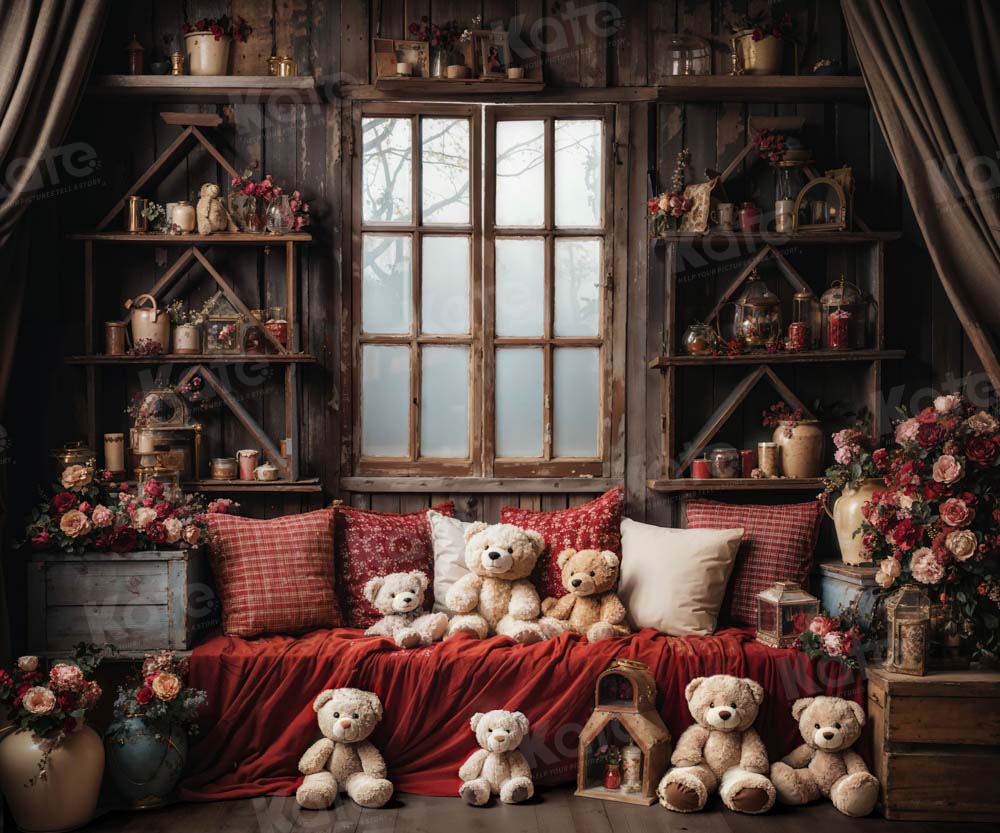 Orsetto di Peluche Stanza Vecchio Sfondo Progettato da Emetselch