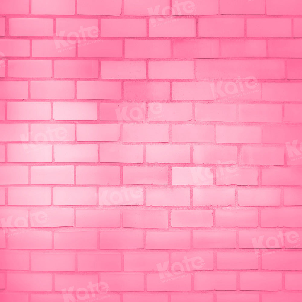 Roze Bakstenen Muurvloerachtergrond Ontworpen door Kate Afbeelding