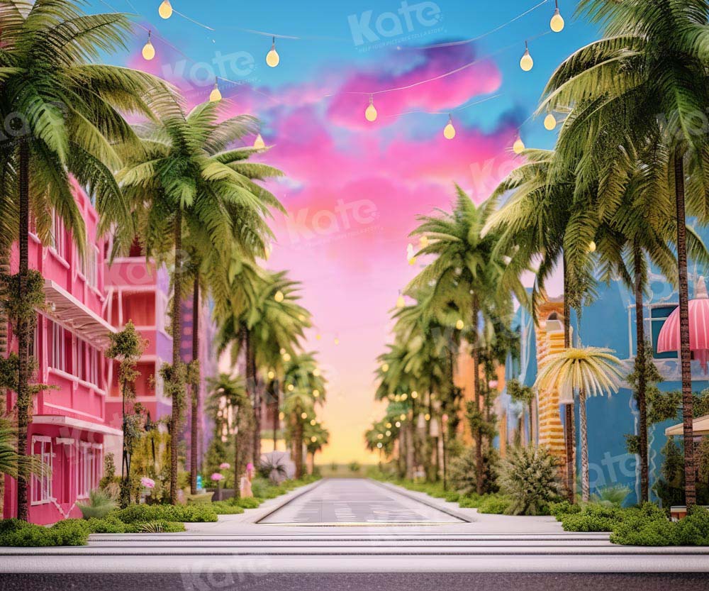 Kate Summer Fashion Doll Coconut Town Backdrop Designed by Emetselch