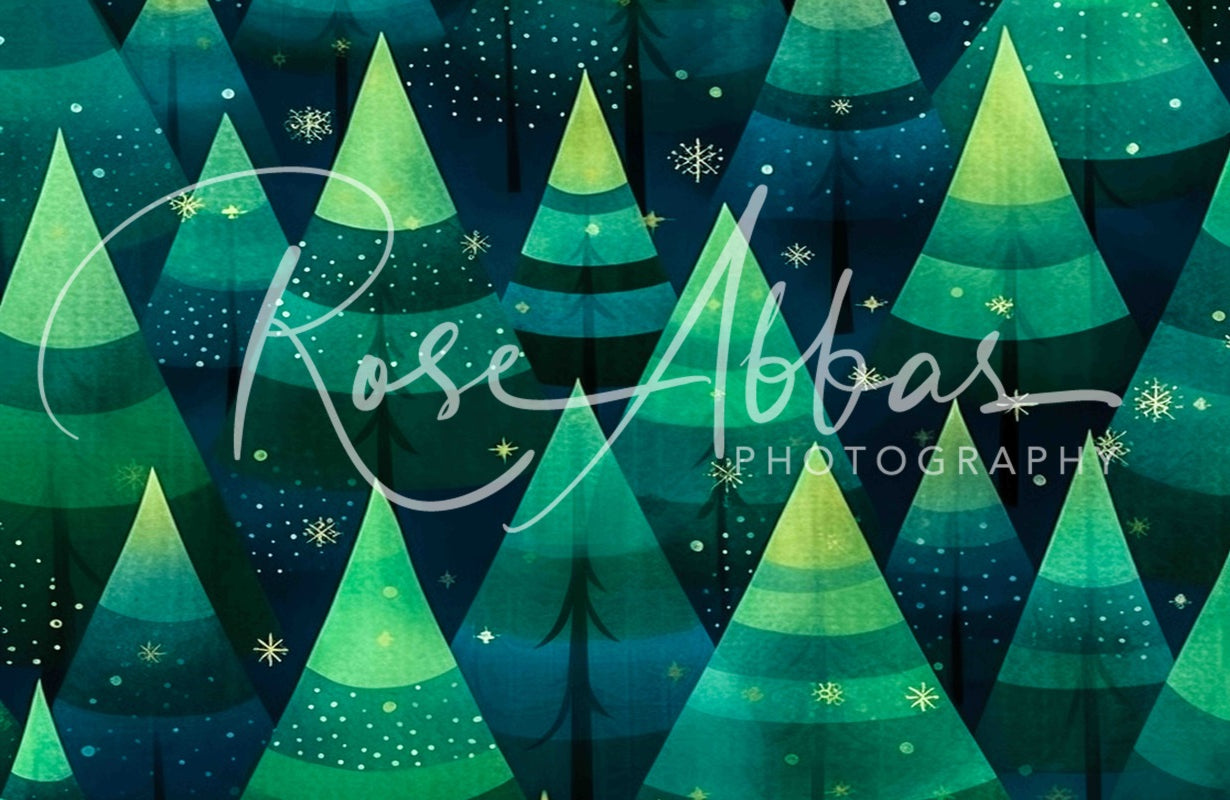 Kate Abstract Christmas Trees Backdrop Designed By Rose Abbas