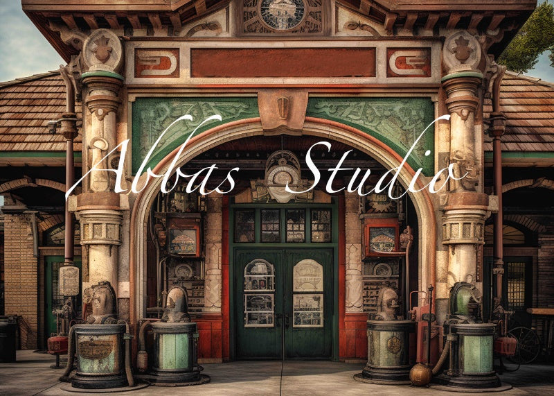 Kate Italian Gas Station Backdrop Designed by Abbas Studio