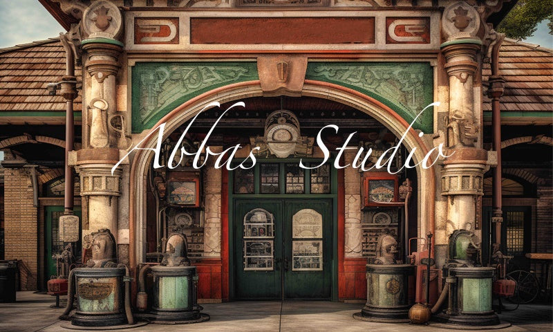 Kate Italian Gas Station Backdrop Designed by Abbas Studio