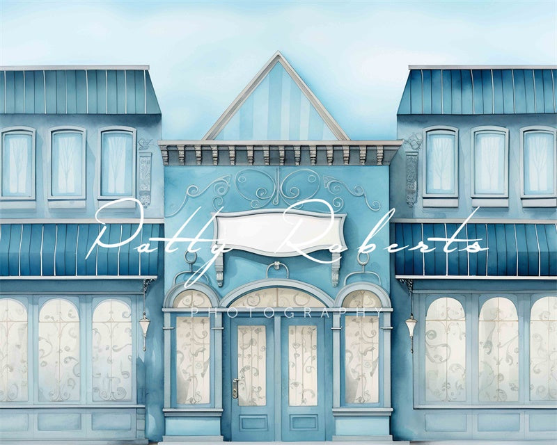 Kate Blue Storefront Backdrop Designed by Patty Robert