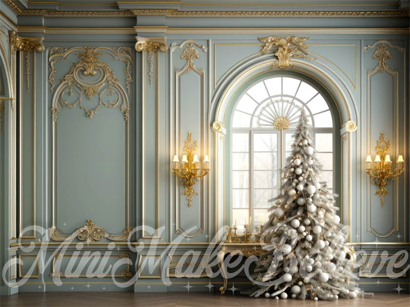 Kate Christmas Tree Winter Ornate Rococo Victorian Room Backdrop Designed by Mini MakeBelieve