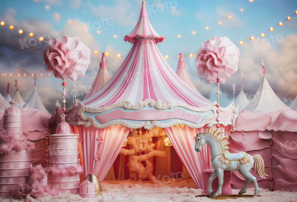 Kate Fantasy Pink Unicorn Circus Backdrop for Photography