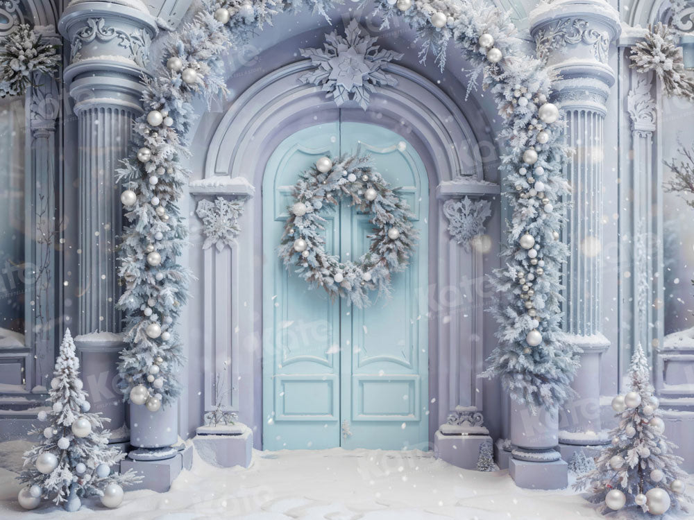 Kate Winter Christmas Door Backdrop Designed by Chain Photography