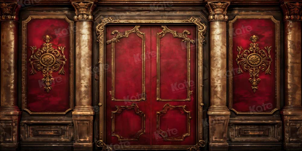 Retro Oude Rode Muur Foto Achtergrond Ontworpen door Chain Photography