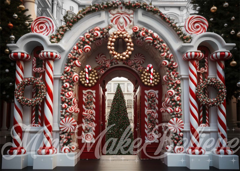 Kate Christmas Wonderland Entrance Printed Backdrop Designed by Mini MakeBelieve