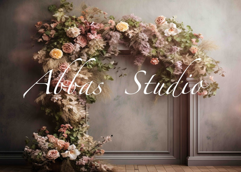 Kate Soft Spring Floral Arch Backdrop Designed by Abbas Studio