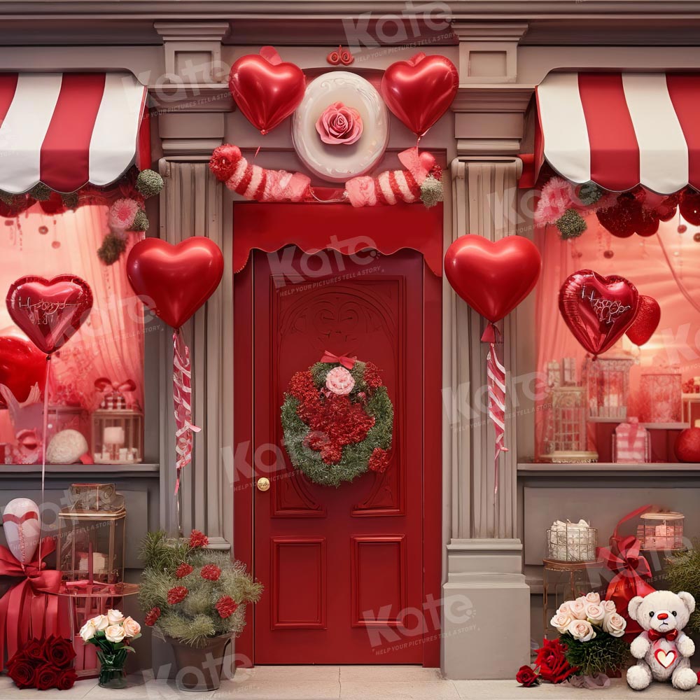 Valentine's Day Rode Winkelachtergrond Ontworpen door Chain Photography