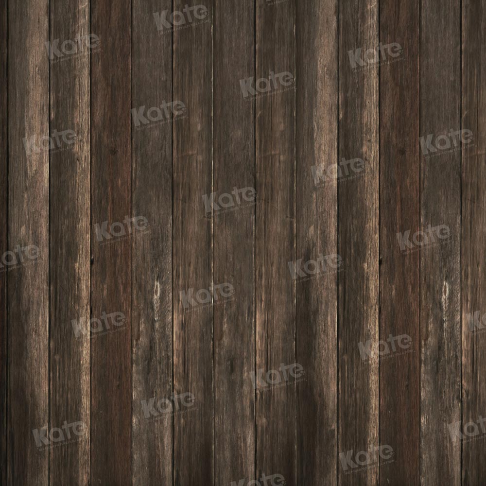 Kate Dark Brown Old Wood Floor Backdrop for Photography