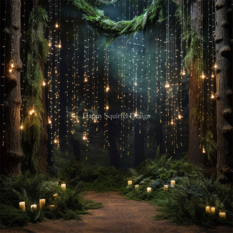 Kate Fairy Lights Forest Backdrop Designed by Happy Squirrel Design