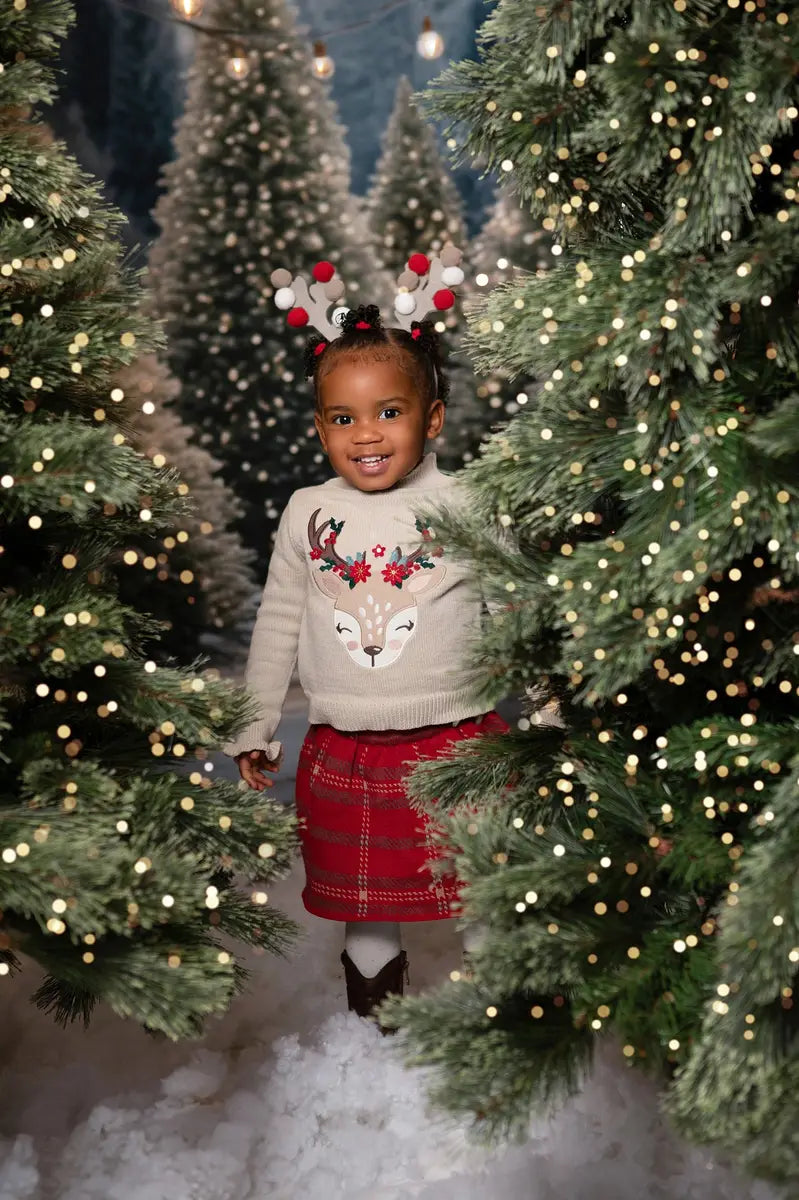 Kate Christmas Outdoor Tree Farm Backdrop for Photography