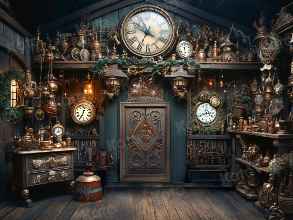 Kate Christmas Clock Room Backdrop Designed by Emetselch