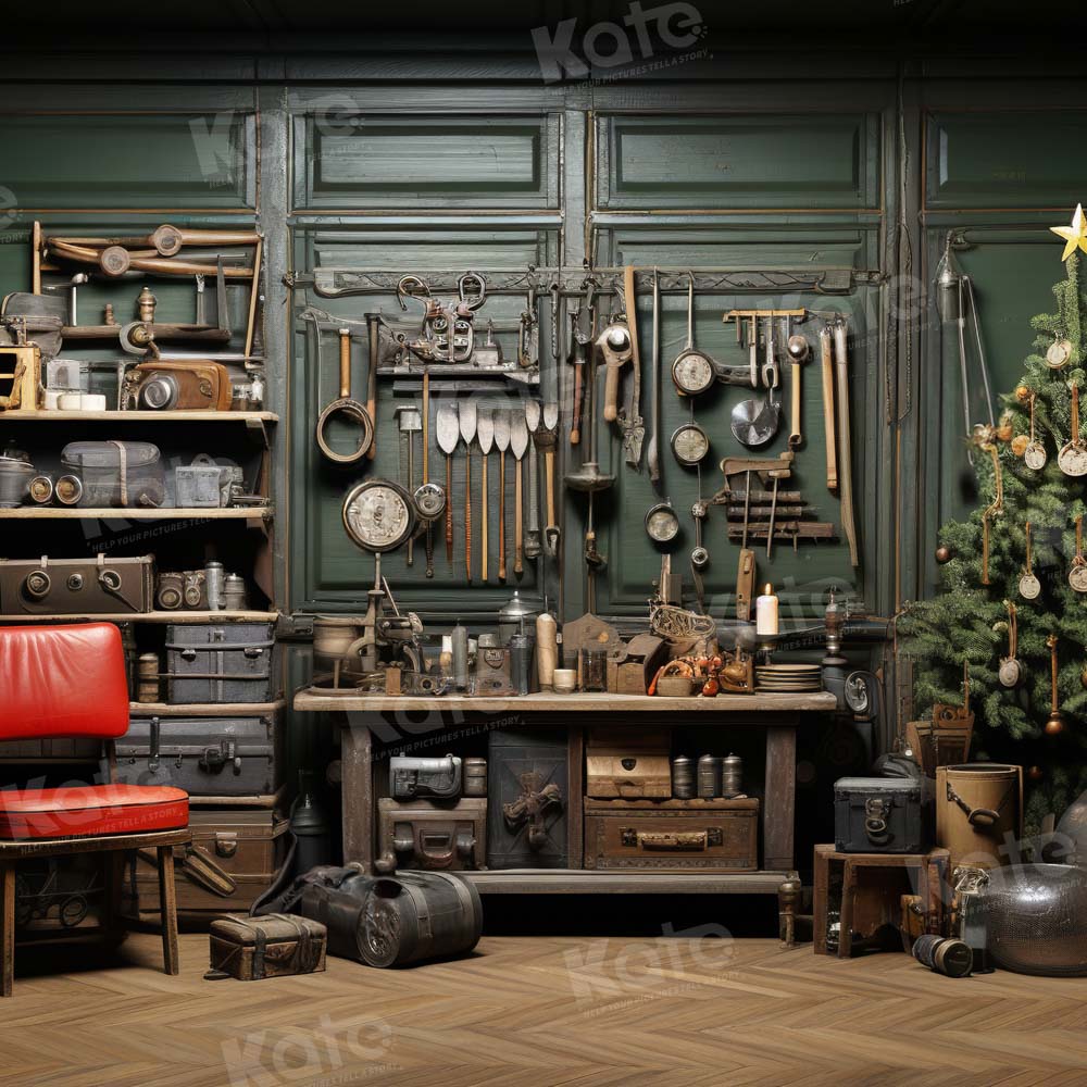 Kate Christmas Santa Workshop Backdrop for Photography