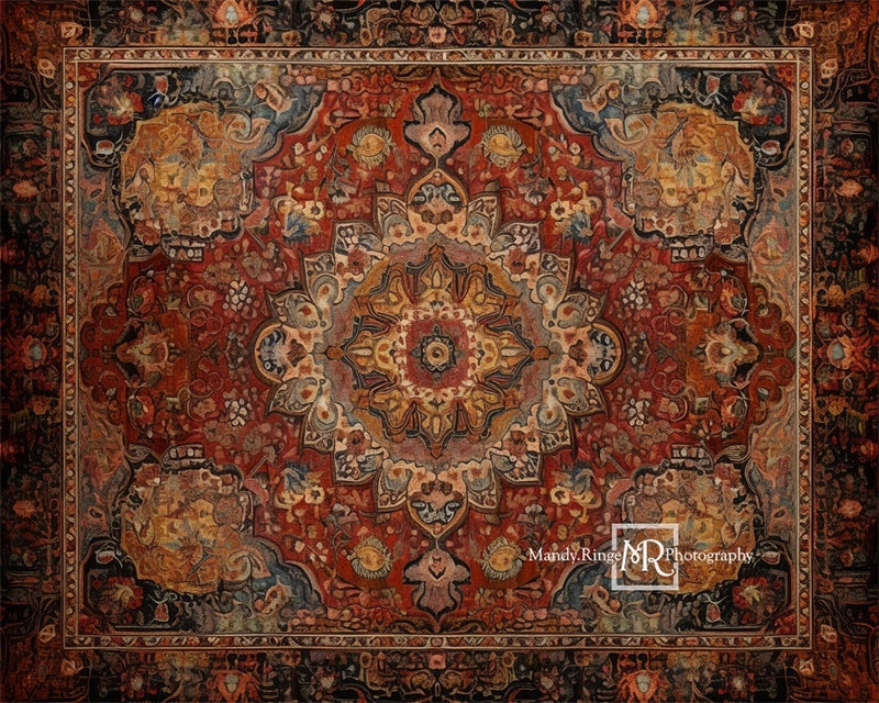 Kate Colorful Oriental Rug Backdrop Designed by Mandy Ringe Photography
