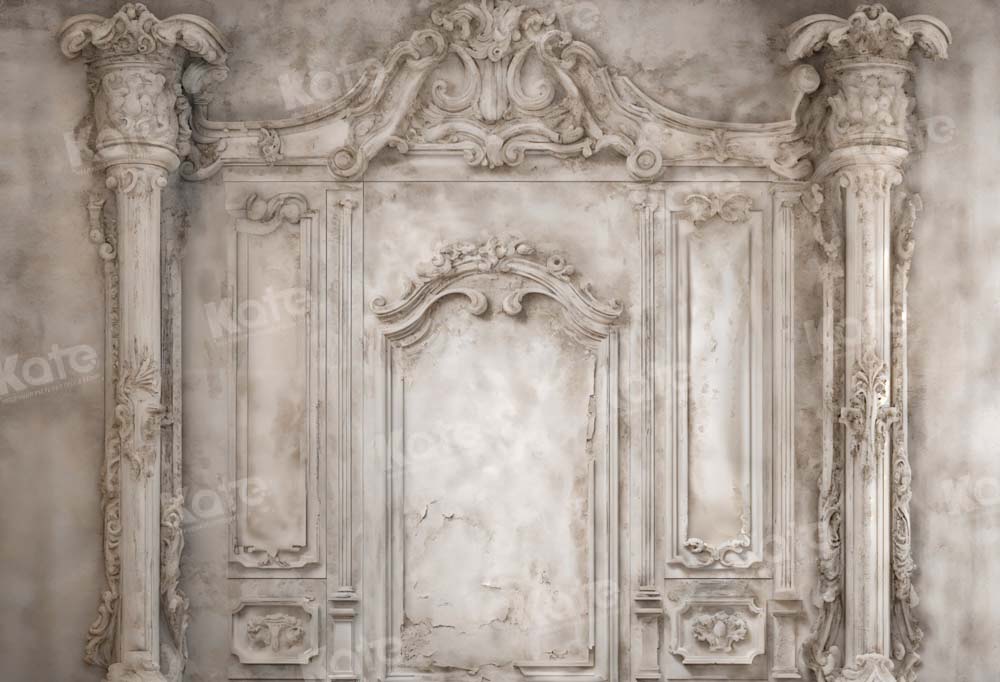 Grijze Romeinse Architectuur Foto Achtergrond Ontworpen door Kate Afbeelding