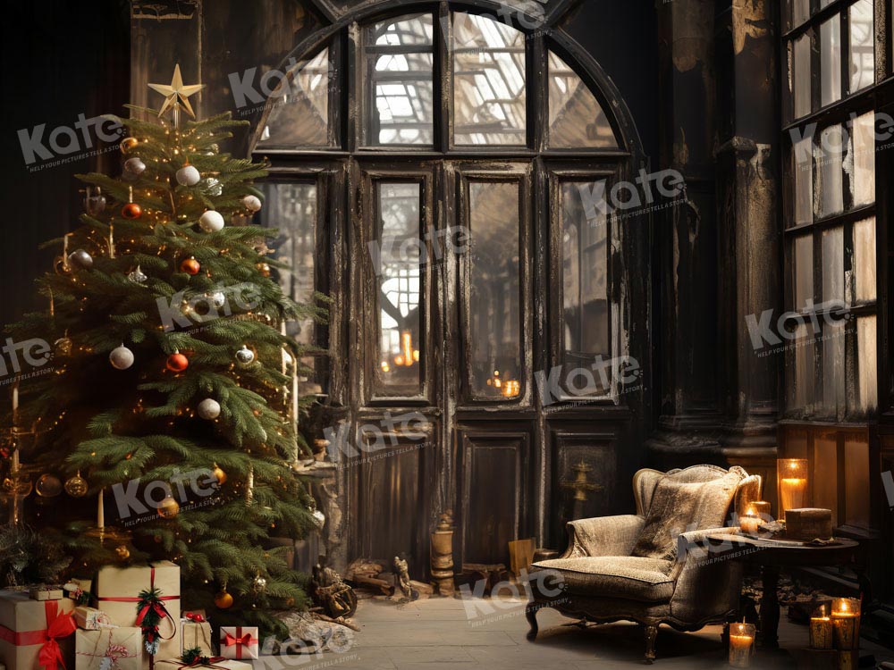 Kerstboomboog Fotomuurachtergrond Ontworpen door Emetselch