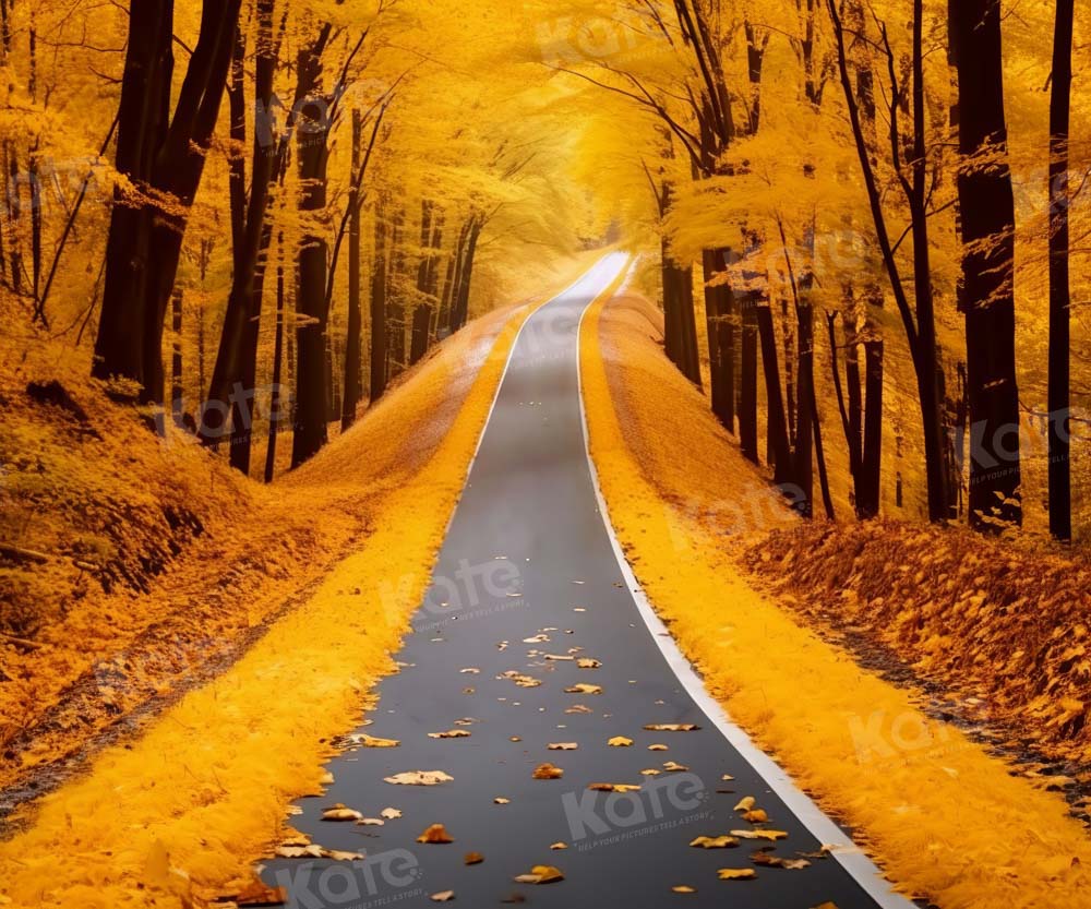 Kate Autumn Leaves Path Backdrop Designed by Chain Photography